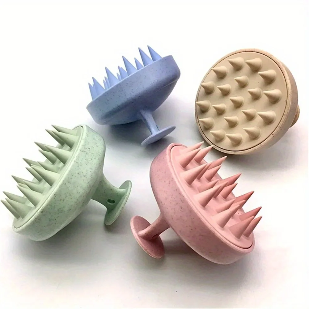 1 pièce Brosse de massage en silicone pour shampoing et corps, Brosse de douche, Outil de coiffure pour salon, Peigne de massage du cuir chevelu, Peigne de lavage des cheveux