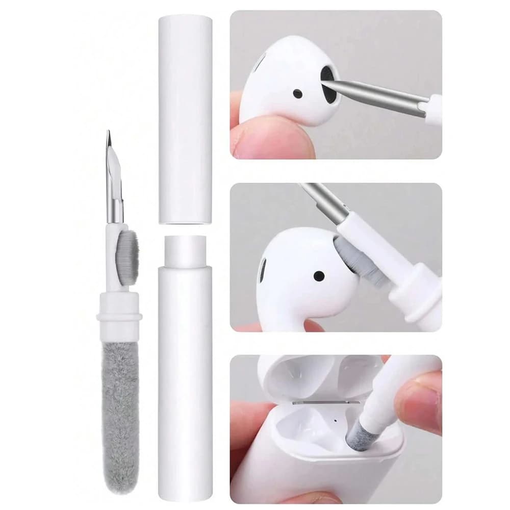 Stylo de nettoyage pour écouteurs, brosse de nettoyage, outil de nettoyage portable pour écouteurs sans fil Bluetooth et appareils photo.