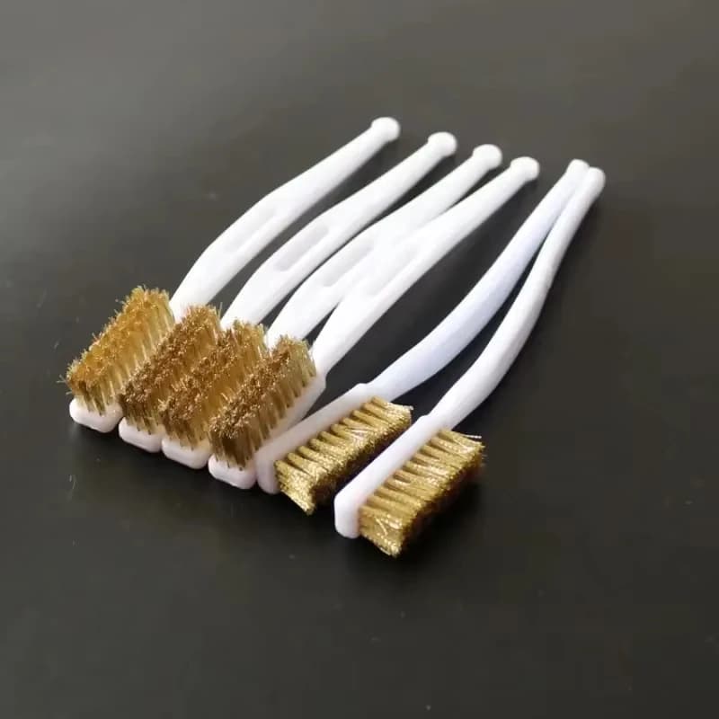 Lot de 1/3/5 mini-brosses métalliques en fil de laiton cuivré pour le décapage de peinture et la dérouille, outil de polissage et de nettoyage de bavures pour métaux industriels